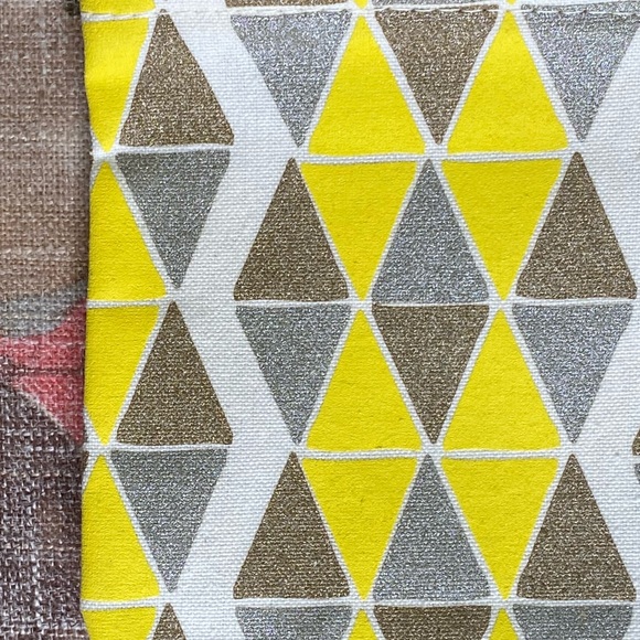 Handmade Pouch Geometric Silkscreened & Sewn in the USA www.shoplittlespoons.com - Picture 2 of 8